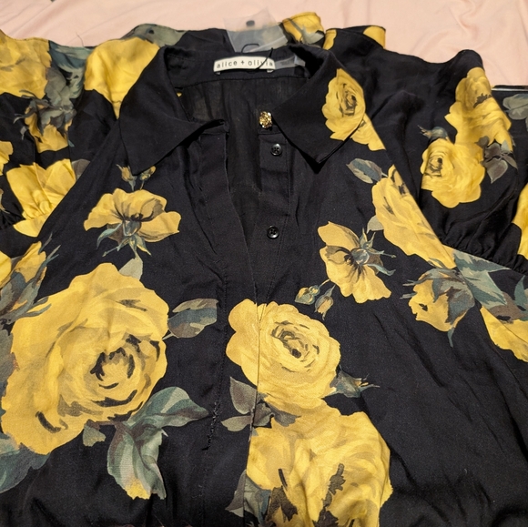 Alice + Olivia Miranda Floral Tie-Waist Halter Minidress - Picture 9 of 9